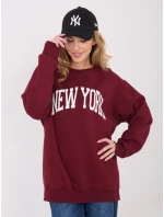 Bluza BL bordowy model 21801809 - FPrice Bluza BL bordowy model 21801809 - FPrice