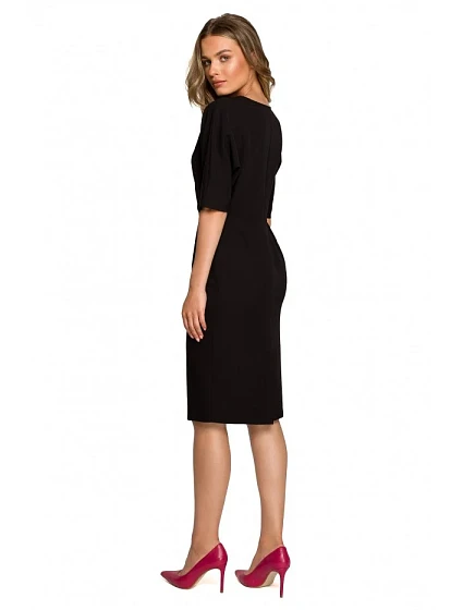 model 18004541 Zavinovací šaty černé - STYLOVE