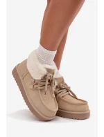 Dámské sněhule D.Franklin z přírodního semiše – světle béžové Dámské sněhule D.Franklin z přírodního semiše – světle béžové