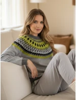 Dámský svetr RUBY GLOW grey FashionStreet MY2376 Dámský svetr RUBY GLOW grey FashionStreet MY2376