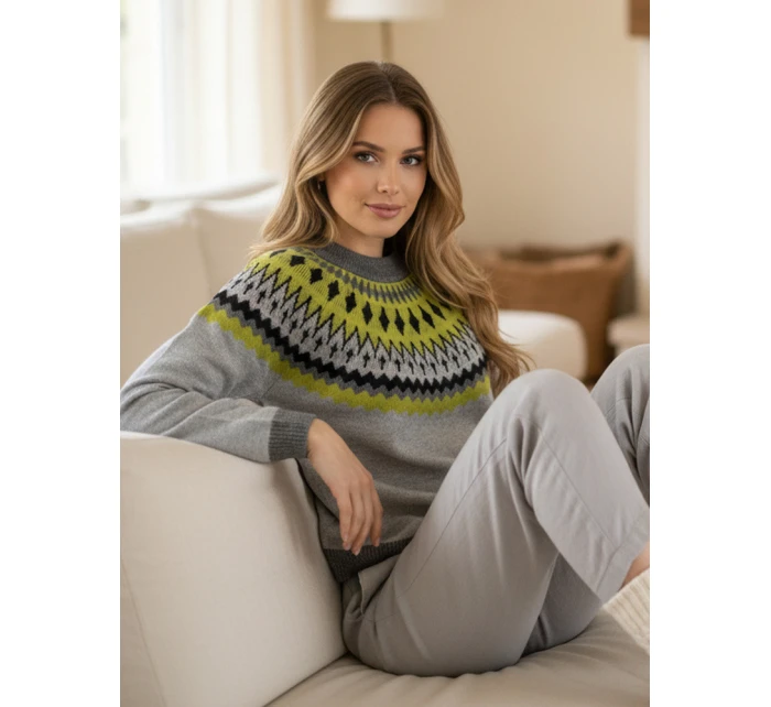 Dámský svetr RUBY GLOW grey FashionStreet MY2376 Dámský svetr RUBY GLOW grey FashionStreet MY2376