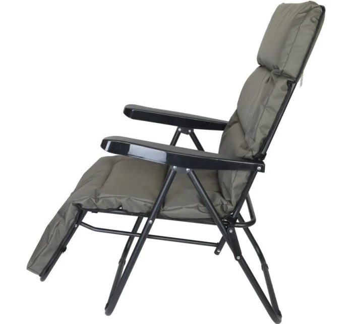 Zahradní křeslo s podnožkou 57x83x106CM šedozelené