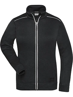 Daiber JN 897 Dámská pracovní pletená fleece bunda - Solid 02.0897 black/black