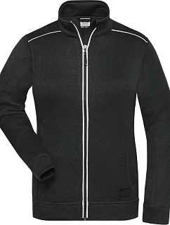 Daiber JN 897 Dámská pracovní pletená fleece bunda - Solid 02.0897 black/black