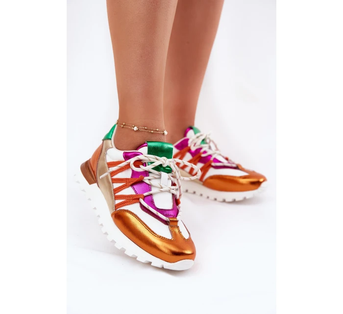 Kožené Polobotky Tenisky Dámské Artiker 56C1737 Multicolor