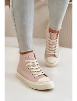Dámské Zateplené Tenisky Z Eko Kůže Růžové Big Star Dámské Zateplené Tenisky Z Eko Kůže Růžové Big Star