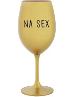 NA SEX - zlatá sklenice na víno 350 ml NA SEX - zlatá sklenice na víno 350 ml