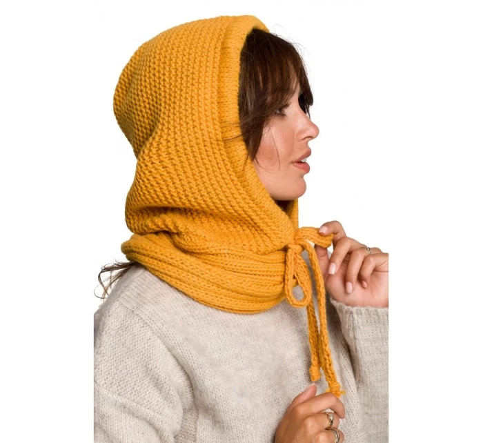 Dámská pletená kapuce model 21860815 béžová - BeWear Dámská pletená kapuce model 21860815 béžová - BeWear