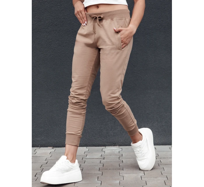 Dámské tepláky RELAX MODE světle hnědé FashionStreet UY2136