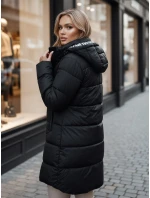 Dámská oboustranná bunda PURRBREEZ dlouhá prošívaná bunda s kapucí černá FashionStreet TY4661 Dámská oboustranná bunda PURRBREEZ dlouhá prošívaná bunda s kapucí černá FashionStreet TY4661