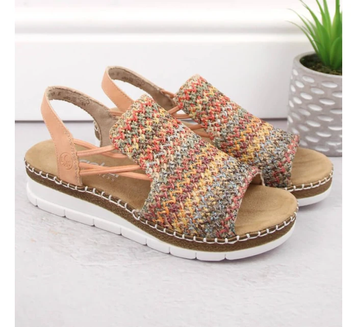 Pohodlné vícebarevné sandály W model 22033633 - Rieker