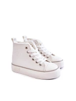 Dětské vysoké tenisky se zipem Big Star model 21599355 Bíle - Big Star Shoes