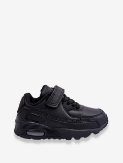 Dětské kožené sportovní boty na platformě černá Lori