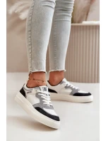 Dámské Nízké Tenisky Z Eko Kůže Big Star OO274028 Bílá-Šedá Dámské Nízké Tenisky Z Eko Kůže Big Star OO274028 Bílá-Šedá