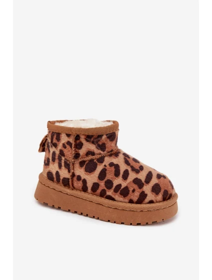 Dětské sněhule vyhřívané s Panterka Hnědé model 21718620 - Boto Dětské sněhule vyhřívané s Panterka Hnědé model 21718620 - Boto