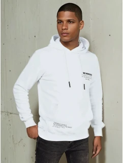 Pánská mikina s kapucí bílá Dstreet model 21976018 - FashionStreet