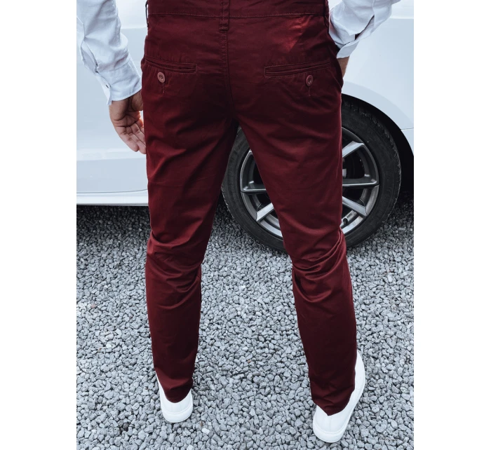 FashionStreet pánské vínové kalhoty UX4339 FashionStreet pánské vínové kalhoty UX4339
