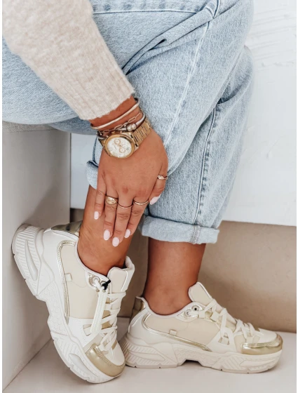 Dámské béžové tenisky model 21991939 - Dstreet Dámské béžové tenisky model 21991939 - Dstreet