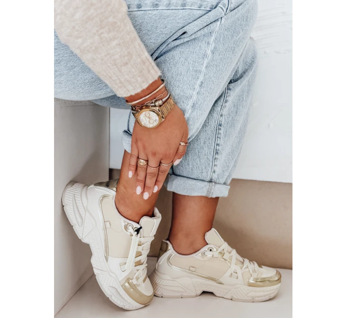 Dámské béžové tenisky model 21991939 - Dstreet Dámské béžové tenisky model 21991939 - Dstreet