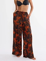 Summer Satin Trousers - BROWN - TRIUMPH BROWN - TRIUMPH