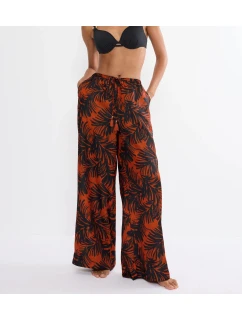 Summer Satin Trousers - BROWN - TRIUMPH BROWN - TRIUMPH