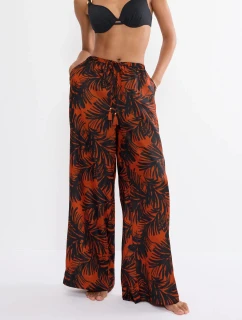 Summer Satin Trousers - BROWN - TRIUMPH BROWN - TRIUMPH