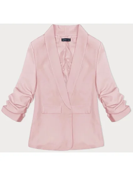 Tenké sako ve špinavě růžové barvě s nařasenými rukávy (22-356) Tenké sako ve špinavě růžové barvě s nařasenými rukávy (22-356)