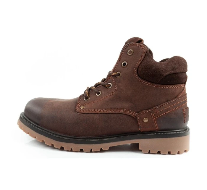 Wrangler Yuma pánské boty sobolí boty elegantní kožené boty tmavě hnědé