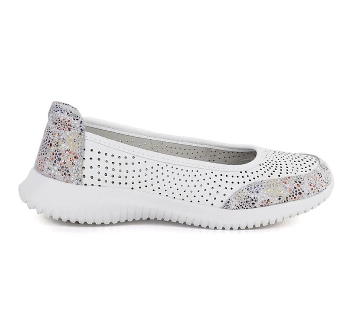 Dámská kožená otevřená bílá obuv S.Barski 7036 Dámská kožená otevřená bílá obuv S.Barski 7036