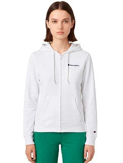 Dámská mikina s kapucí na zip bílá model 22119582 - CHAMPION