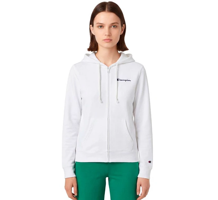 Dámská mikina s kapucí na zip bílá model 22119582 - CHAMPION
