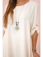 Sada halenky + kalhot s přívěskem světle béžová Sada halenky + kalhot s přívěskem světle béžová