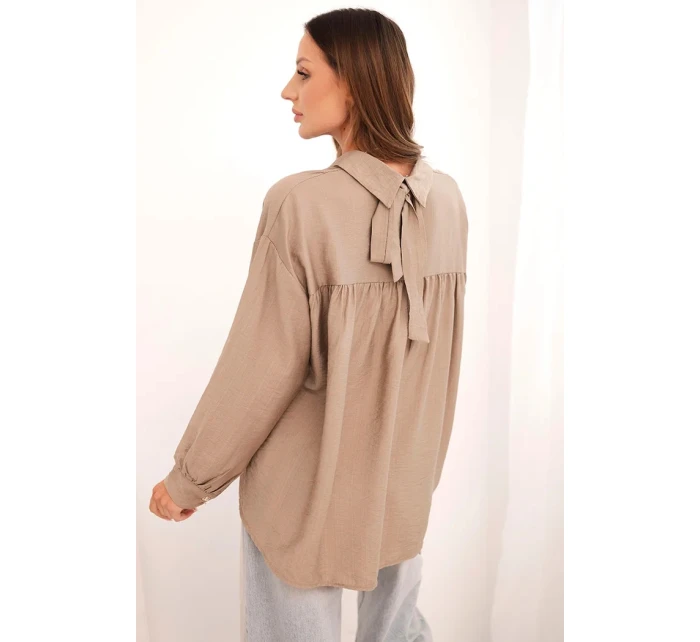 Dámská elegantní košile z viskózy s ozdobnými knoflíky fango