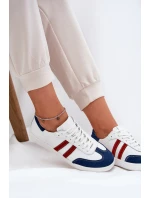 Zazoo N1068 Kožené Nízké Tenisky Dámské Bílá-Námořnická Modrá Zazoo N1068 Kožené Nízké Tenisky Dámské Bílá-Námořnická Modrá