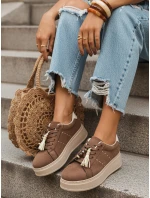 FashionStreet hnědé dámské tenisky ZY1413 FashionStreet hnědé dámské tenisky ZY1413