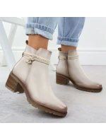 Dámské béžové zateplené boty na klínku Potocki Z25-SZ12690 Dámské béžové zateplené boty na klínku Potocki Z25-SZ12690