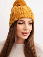 Čepice s fleecem Idalia K284 hořčicová