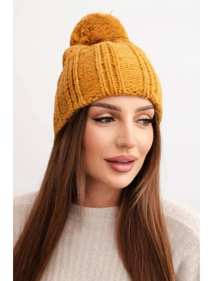 Čepice s fleecem Idalia K284 hořčicová Čepice s fleecem Idalia K284 hořčicová