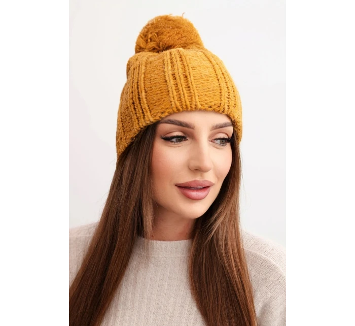 Čepice s fleecem Idalia K284 hořčicová Čepice s fleecem Idalia K284 hořčicová