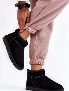 Dámské semišové nízké boty do sněhu Černe model 21601975 - Boto