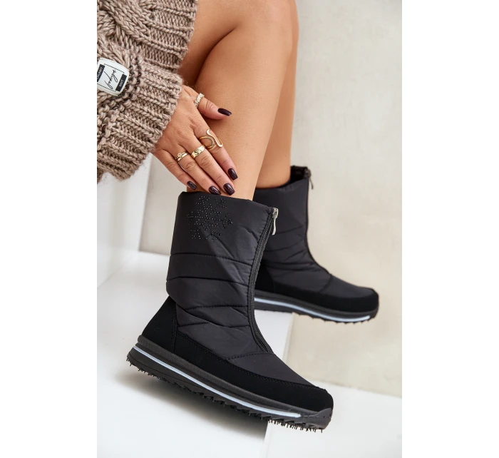 Dámské Sněhule Se Zipem model 21677064 Černé - Boto Dámské Sněhule Se Zipem model 21677064 Černé - Boto