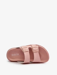 Dámské lehké pěnové pantofle s přezkami Big Star růžová