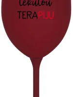 POTŘEBUJU TEKUTOU TERAPIJU - bordo sklenice na víno 350 ml