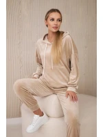 Velurová souprava klokaní béžová model 20710864 - Koucla