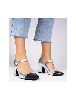 Dámské sandály Gemre H8-555 stříbrno-černé - Joia