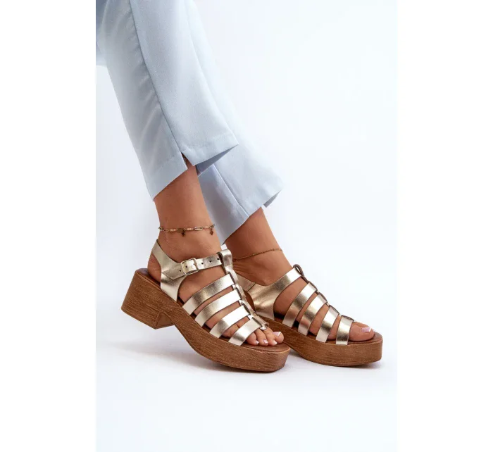 Sandály na podpatku model 198812 Step in style Sandály na podpatku model 198812 Step in style