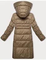 Béžová dámská zimní bunda s kontrastní podšívkou model 21248806 - Glakate Béžová dámská zimní bunda s kontrastní podšívkou model 21248806 - Glakate