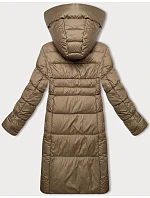Dámská zimní bunda s kontrastní podšívkou Glakate beige (LU-238152#) Dámská zimní bunda s kontrastní podšívkou Glakate beige (LU-238152#)