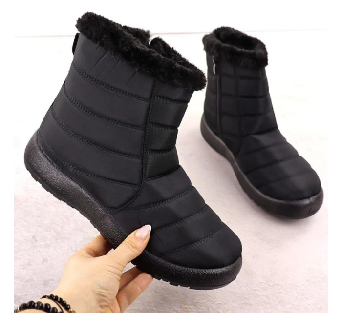 Dámské ploché zateplené sněhule černé model 21906469 - Potocki Dámské ploché zateplené sněhule černé model 21906469 - Potocki