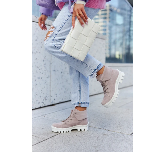 Semišové boty Trapper Světle fialová model 21578095 - S.Barski